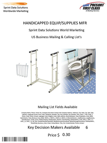 HANDICAPPED EQUIP/SUPPLIES MFR