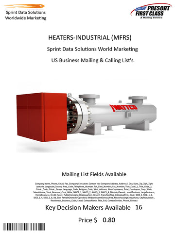 HEATERS-INDUSTRIAL (MFRS)