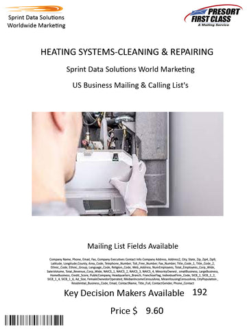 HEATING SYSTEMS-CLEANING & REPAIRING