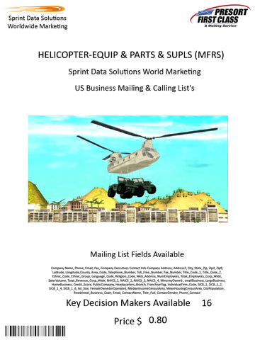 HELICOPTER-EQUIP & PARTS & SUPLS (MFRS)