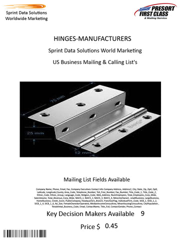 HINGES-MANUFACTURERS