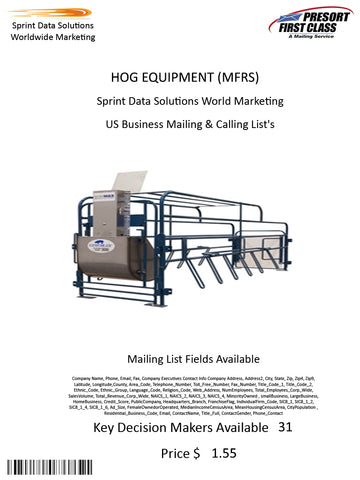 HOG EQUIPMENT (MFRS)