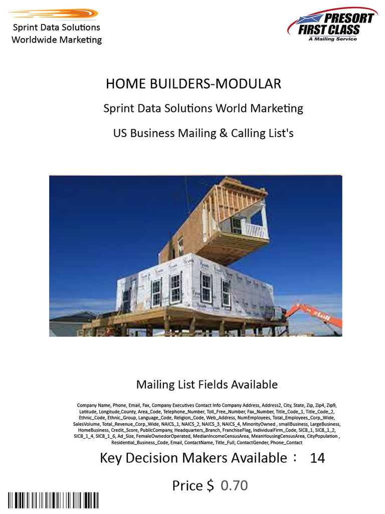 HOME BUILDERS-MODULAR