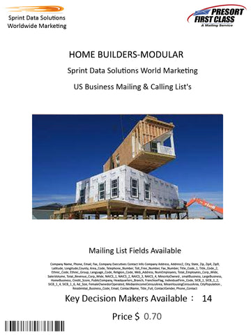 HOME BUILDERS-MODULAR