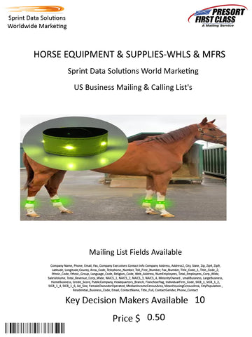 HORSE EQUIPMENT & SUPPLIES-WHLS & MFRS