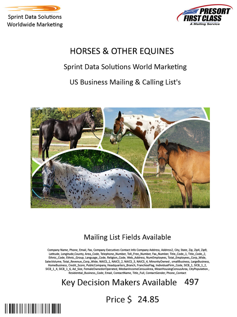 HORSES & OTHER EQUINES