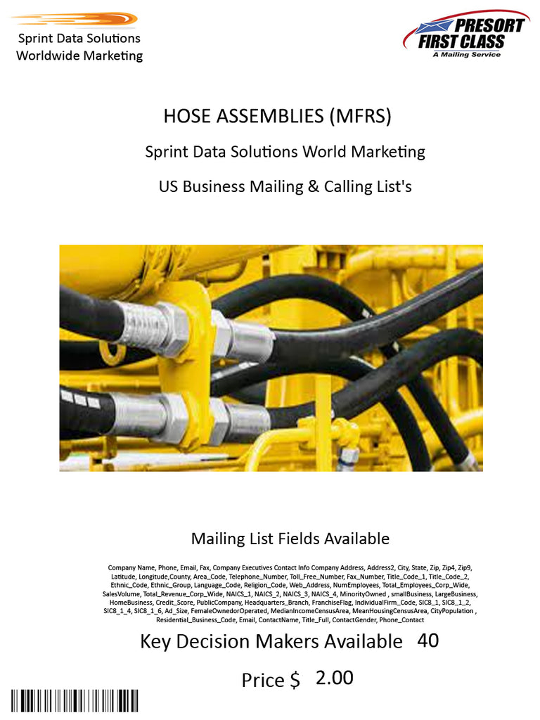 HOSE ASSEMBLIES (MFRS)