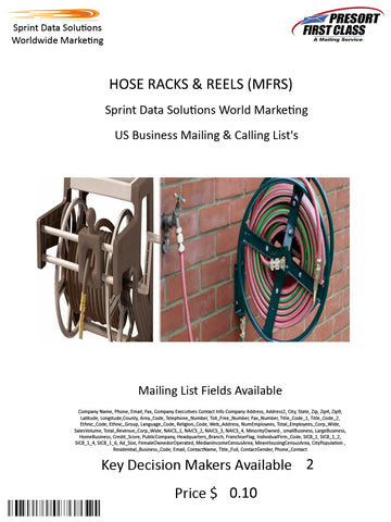 HOSE RACKS & REELS (MFRS)