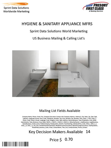 HYGIENE & SANITARY APPLIANCE MFRS