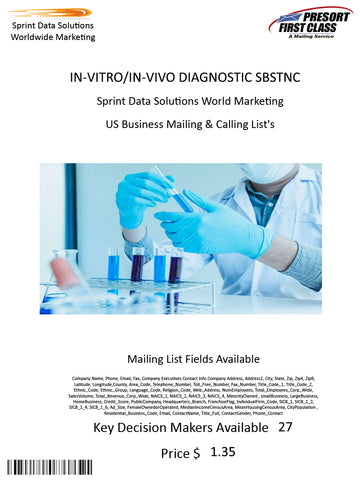 IN-VITRO/IN-VIVO DIAGNOSTIC SBSTNC