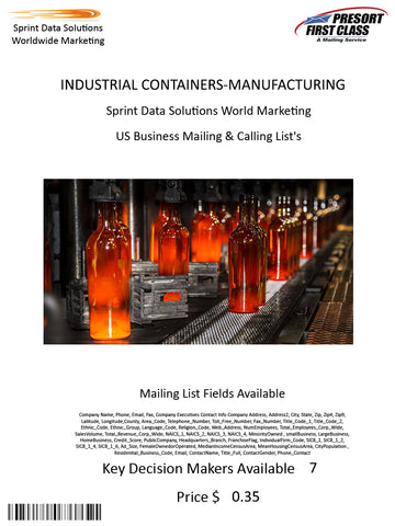 INDUSTRIAL CONTAINERS-MANUFACTURING