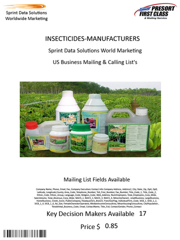 INSECTICIDES-MANUFACTURERS