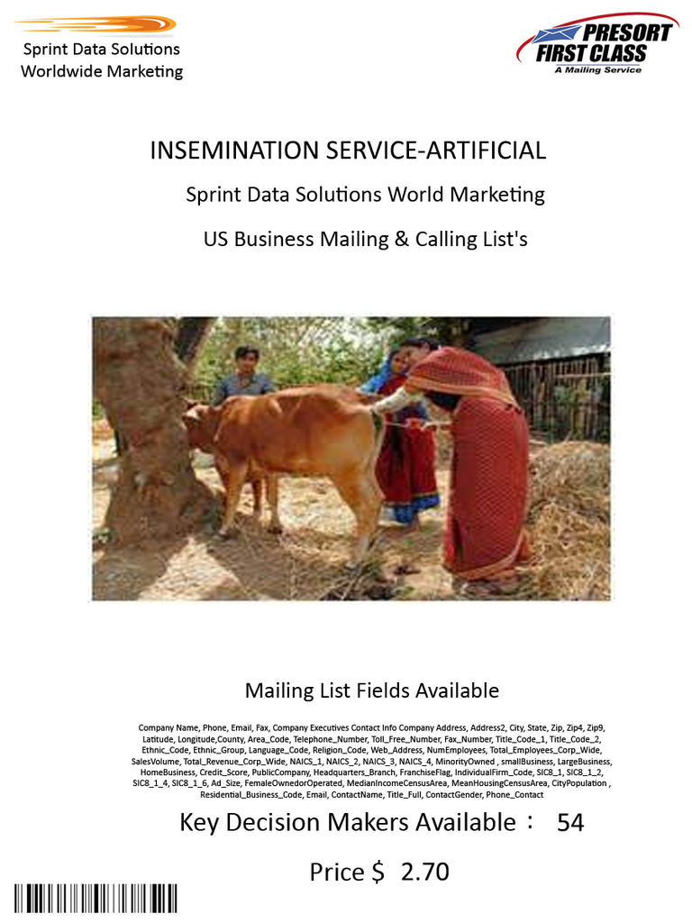 INSEMINATION SERVICE-ARTIFICIAL