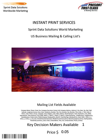 INSTANT PRINT SERVICES