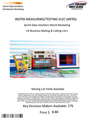 INSTRS-MEASURING/TESTING ELEC (MFRS)