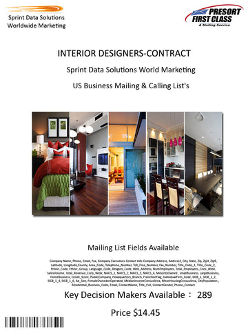 INTERIOR DESIGNERS-CONTRACT