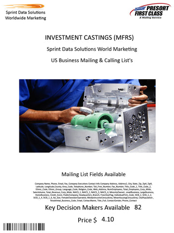 INVESTMENT CASTINGS (MFRS)