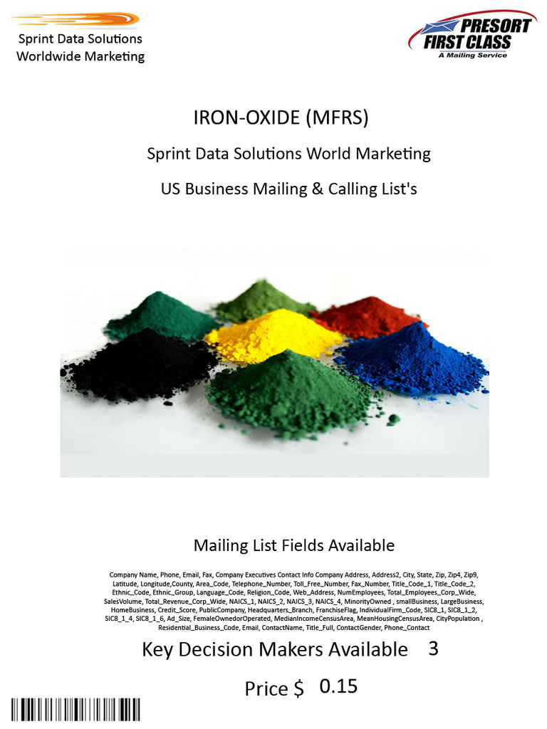 IRON-OXIDE (MFRS)