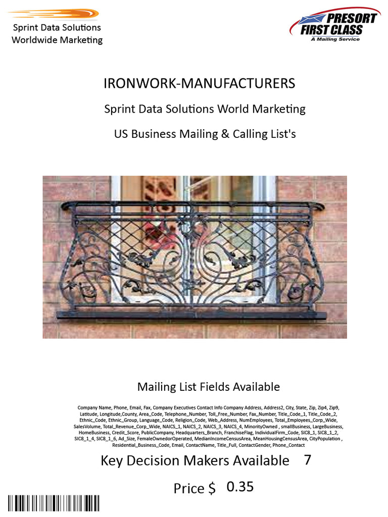 IRONWORK-MANUFACTURERS