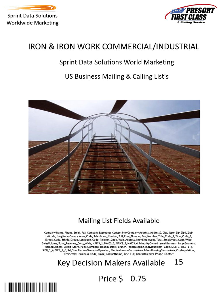 IRON & IRON WORK COMMERCIAL/INDUSTRIAL