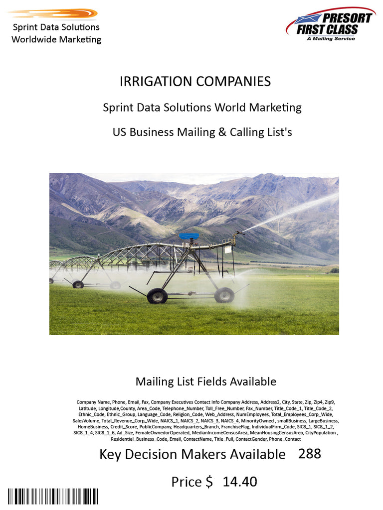 IRRIGATION COMPANIES