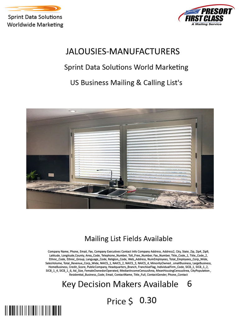 JALOUSIES-MANUFACTURERS