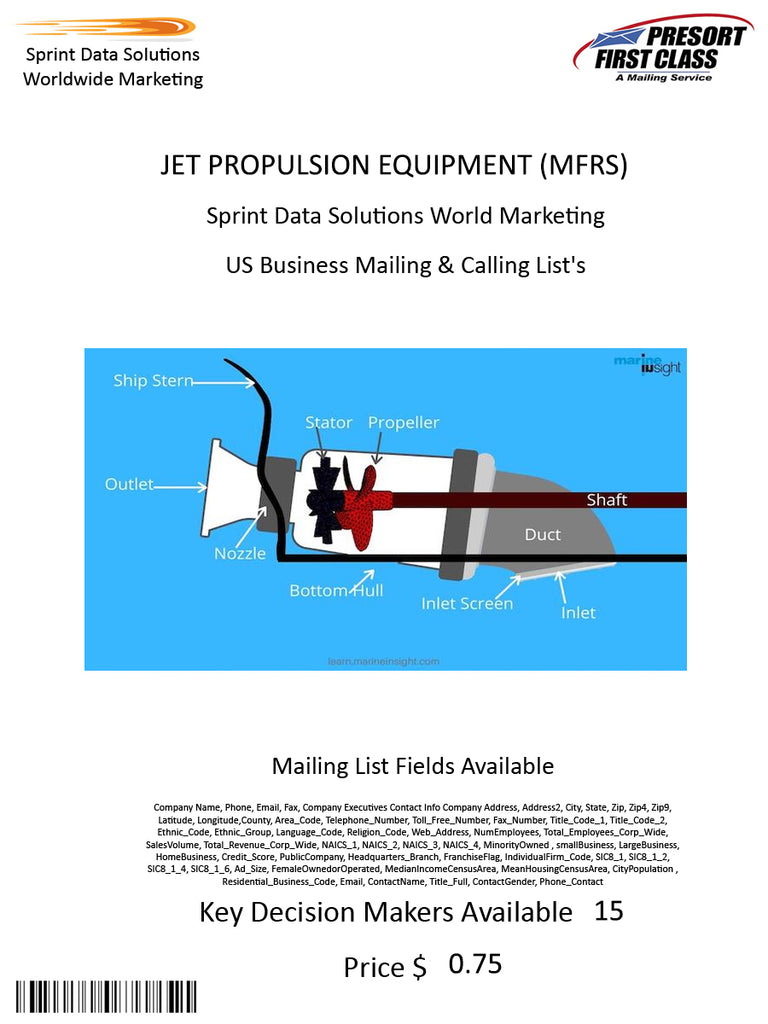 JET PROPULSION EQUIPMENT (MFRS)