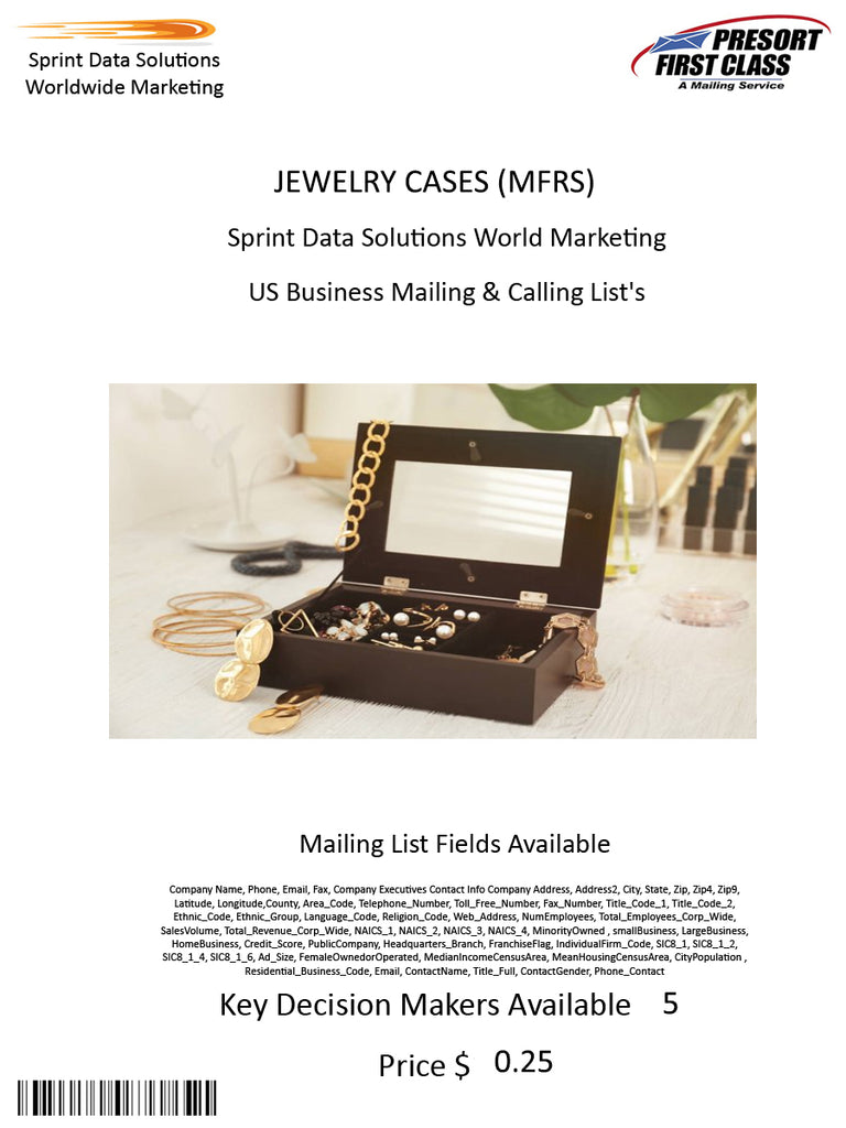 JEWELRY CASES (MFRS)