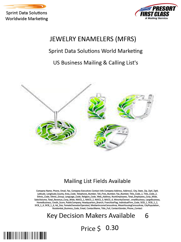 JEWELRY ENAMELERS (MFRS)