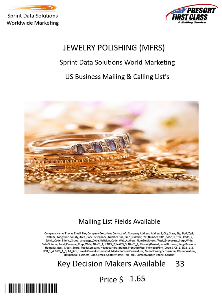 JEWELRY POLISHING (MFRS)