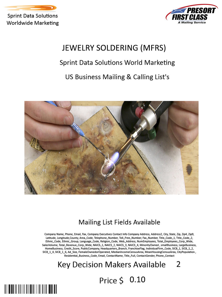 JEWELRY SOLDERING (MFRS)