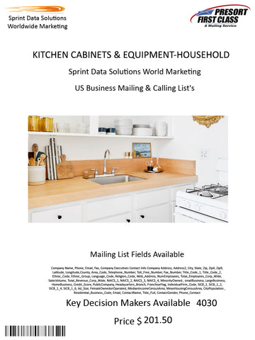 KITCHEN CABINETS & EQUIPMENT-HOUSEHOLD