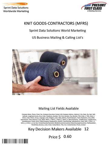 KNIT GOODS-CONTRACTORS (MFRS)