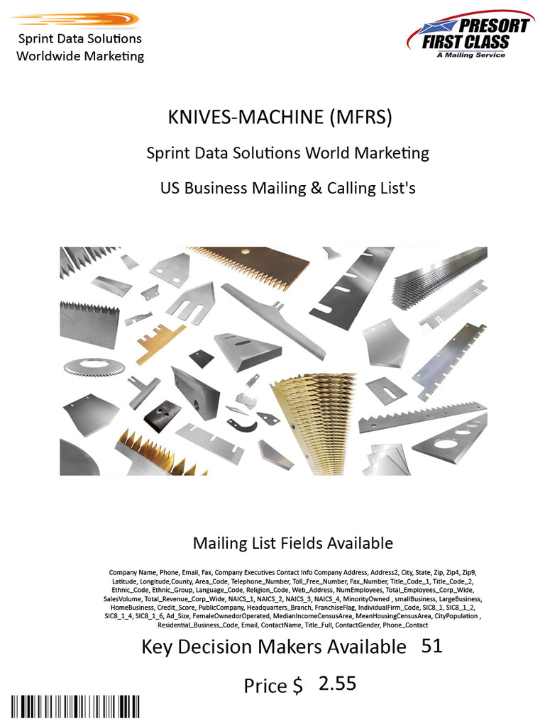 KNIVES-MACHINE (MFRS)