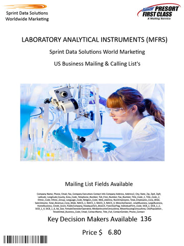 LABORATORY ANALYTICAL INSTRUMENTS (MFRS)