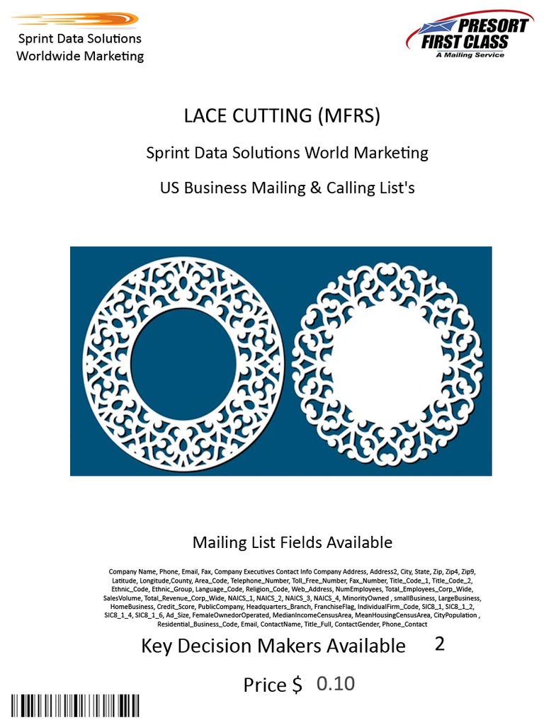 LACE CUTTING (MFRS)