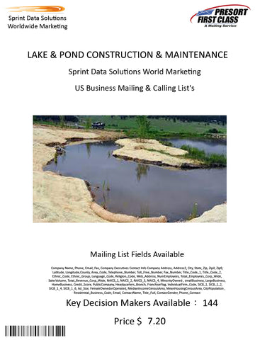 LAKE & POND CONSTRUCTION & MAINTENANCE