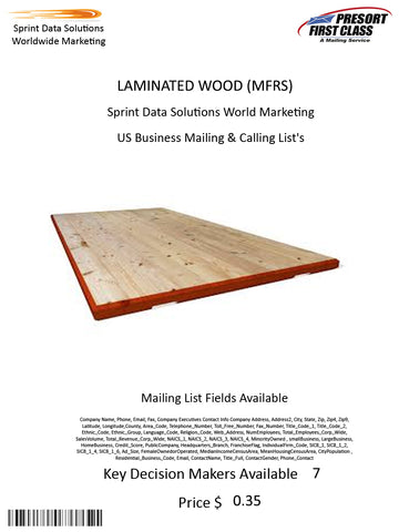 LAMINATED WOOD (MFRS)