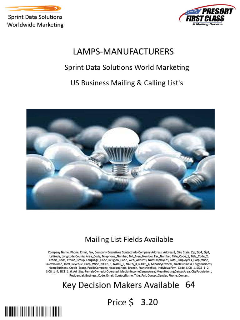 LAMPS-MANUFACTURERS