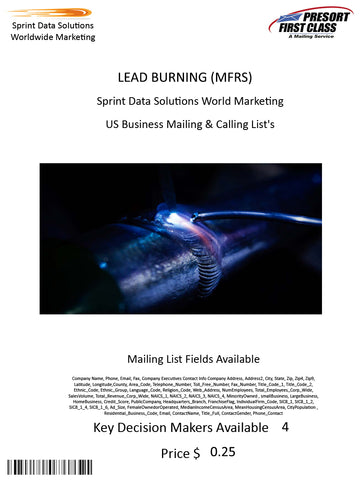 LEAD BURNING (MFRS)