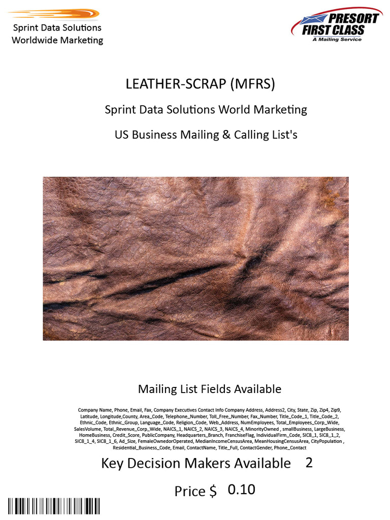 LEATHER-SCRAP (MFRS)