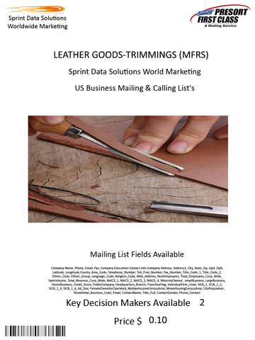 LEATHER GOODS-TRIMMINGS (MFRS)