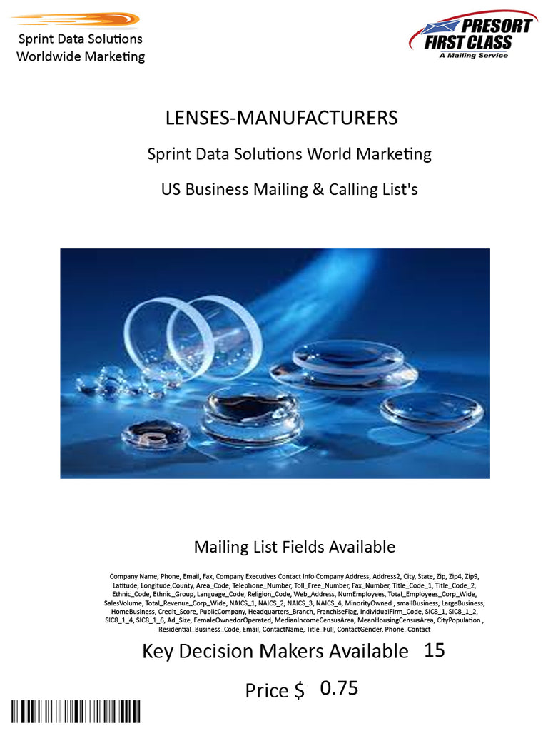 LENSES-MANUFACTURERS