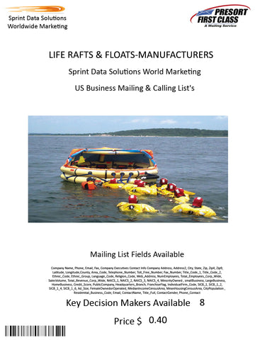 LIFE RAFTS & FLOATS-MANUFACTURERS