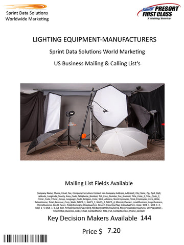 LIGHTING EQUIPMENT-MANUFACTURERS