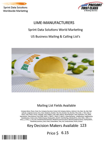 LIME-MANUFACTURERS