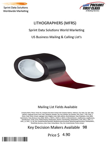 LITHOGRAPHERS (MFRS)