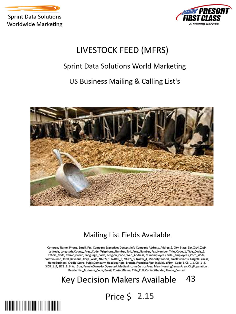 LIVESTOCK FEED (MFRS)