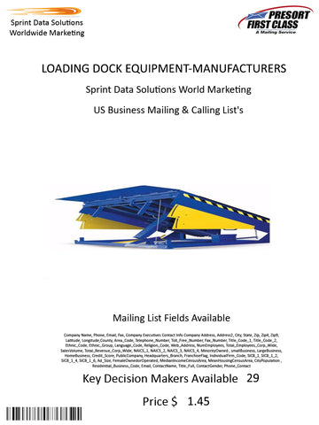 LOADING DOCK EQUIPMENT-MANUFACTURERS