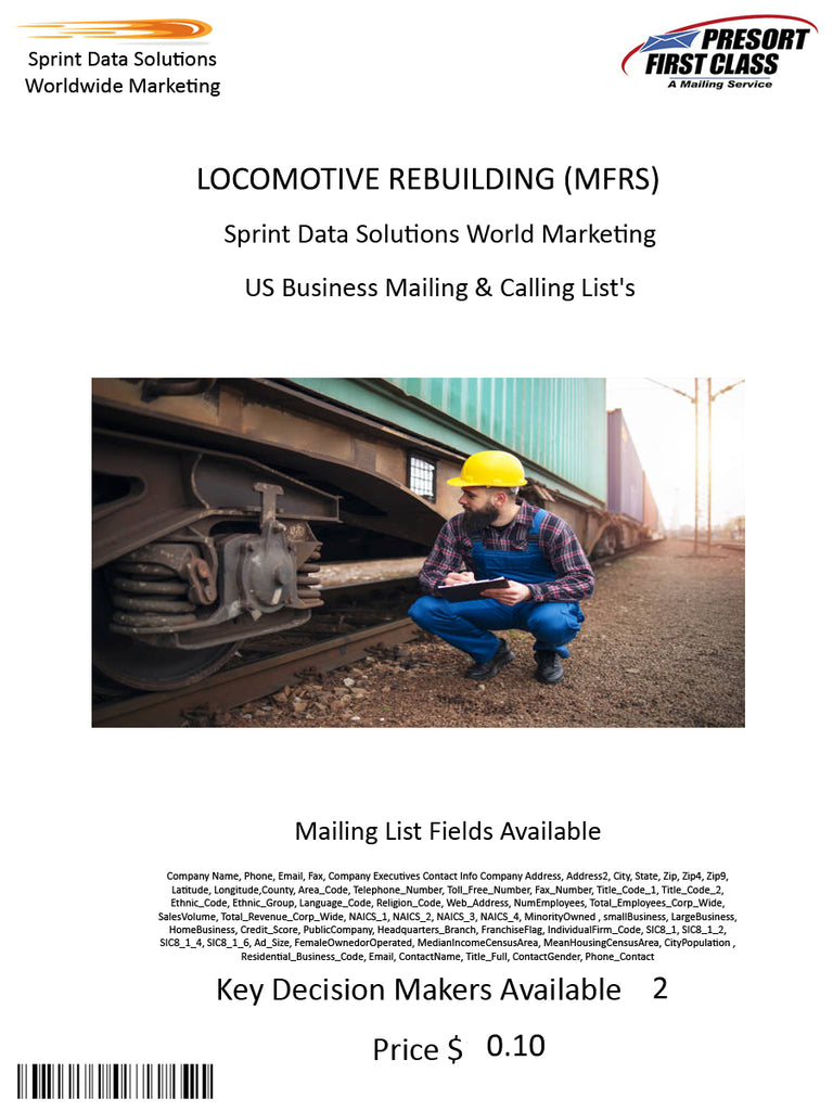 LOCOMOTIVE REBUILDING (MFRS)